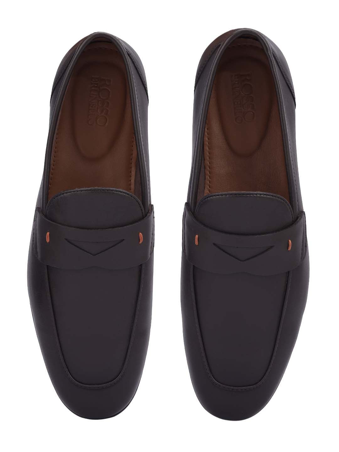 Brown Penny Strap Loafers