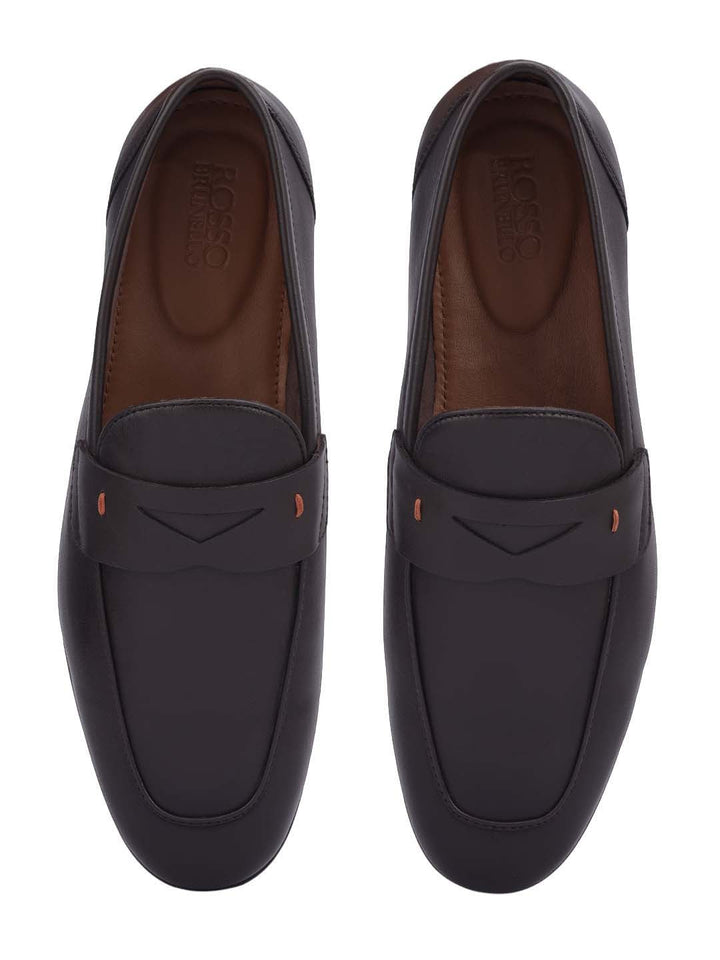 Brown Penny Strap Loafers