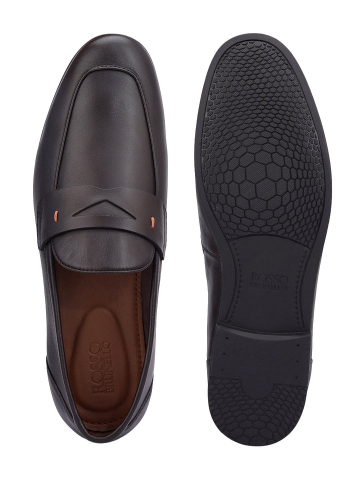 Brown Penny Strap Loafers