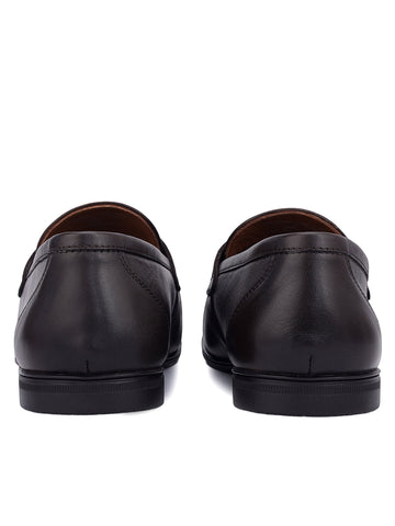 Brown Penny Strap Loafers