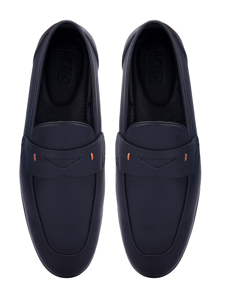 Blue Penny Strap Loafers