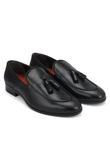 Black Loafers With Tassels