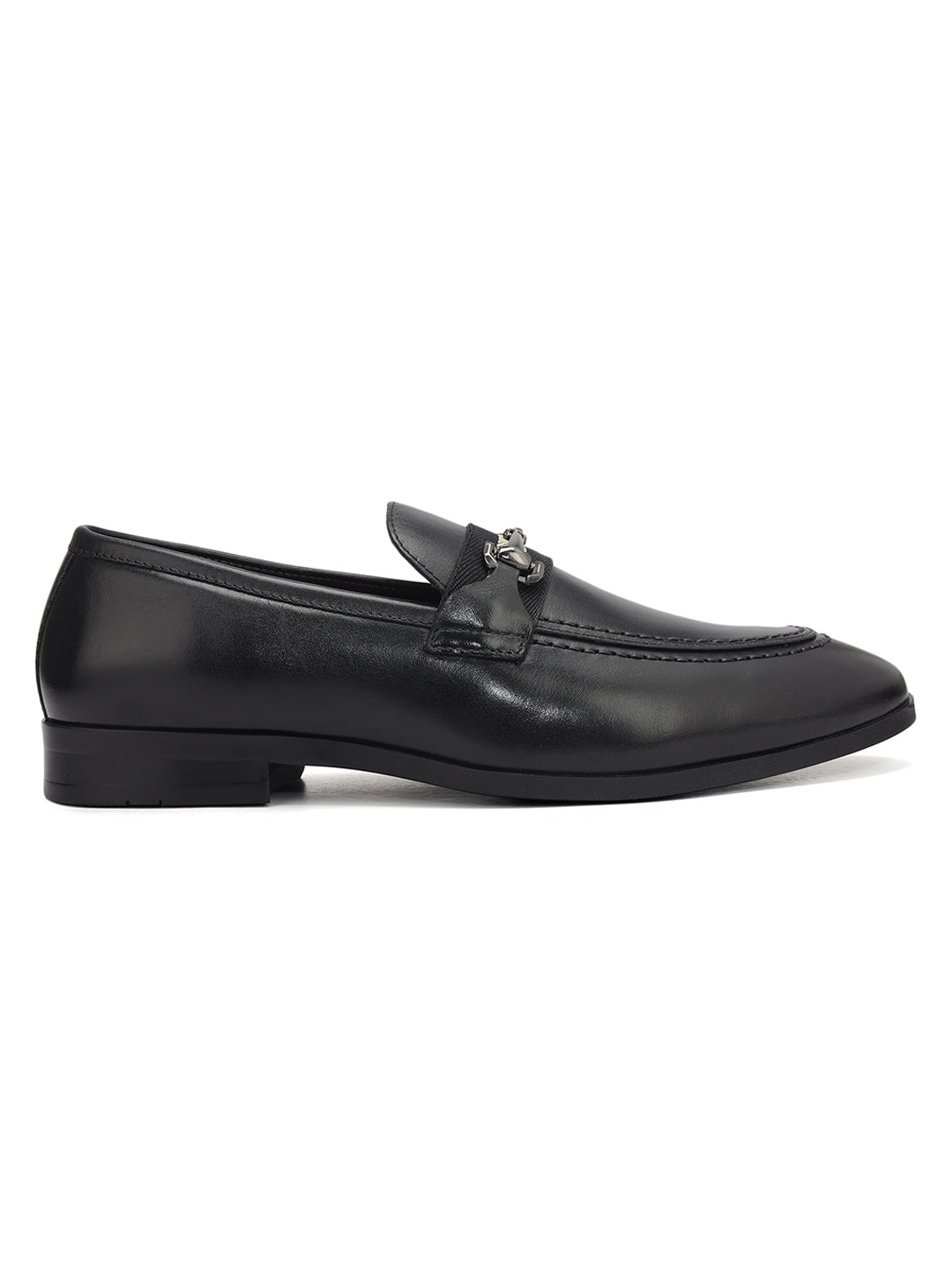 Black Loafers With Metal Clip
