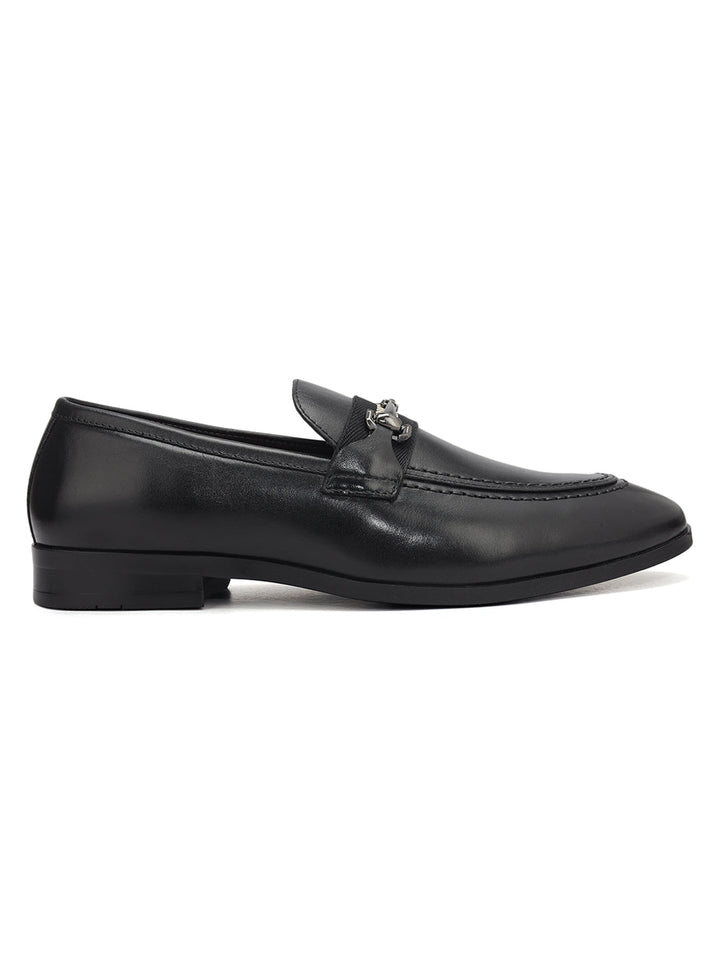 Black Loafers With Metal Clip