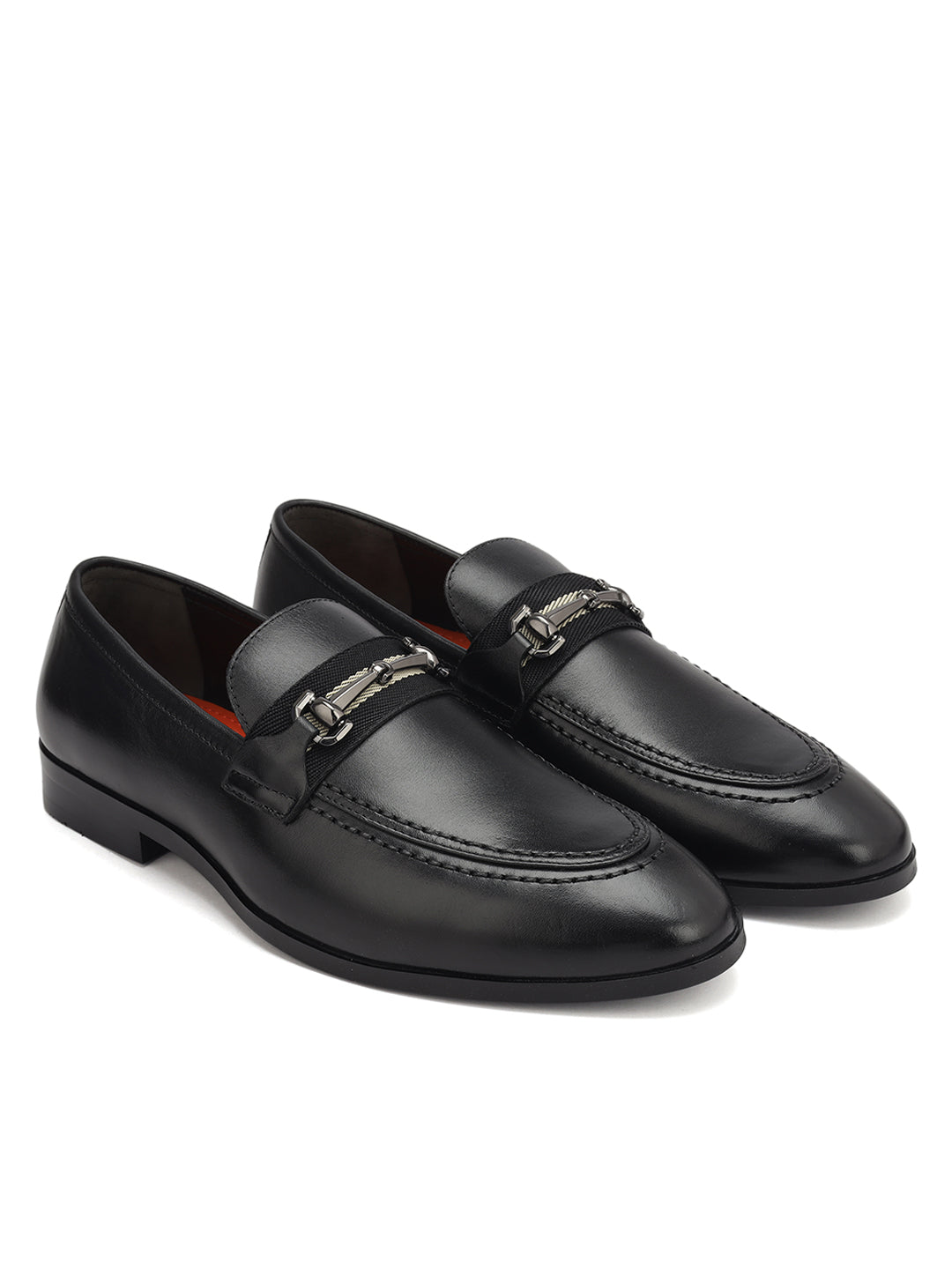 Black Loafers With Metal Clip