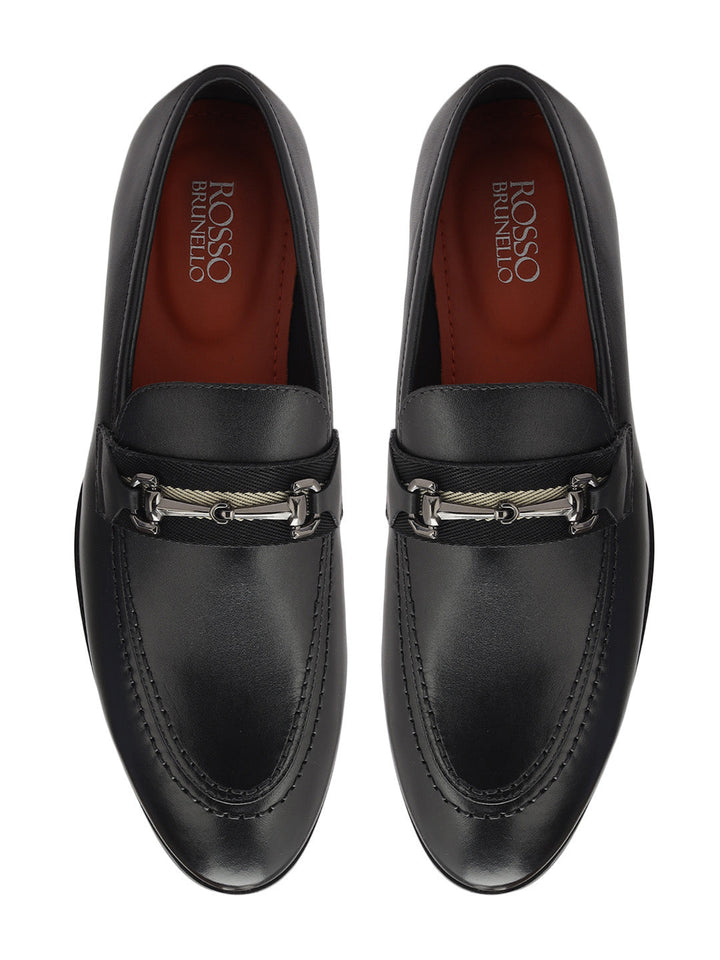 Black Loafers With Metal Clip