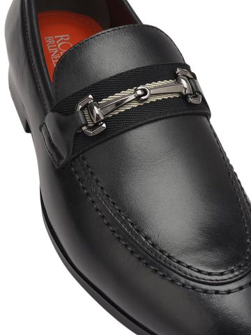 Black Loafers With Metal Clip