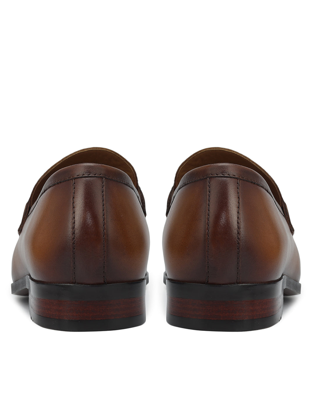 Tan Loafers With Metal Clip