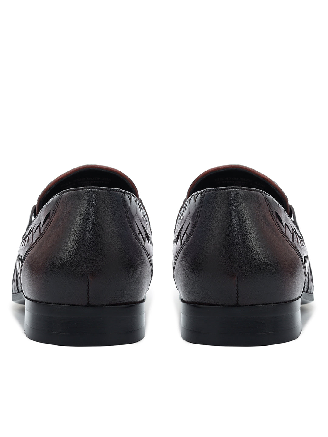 Burgundy Mat Textured Loafers