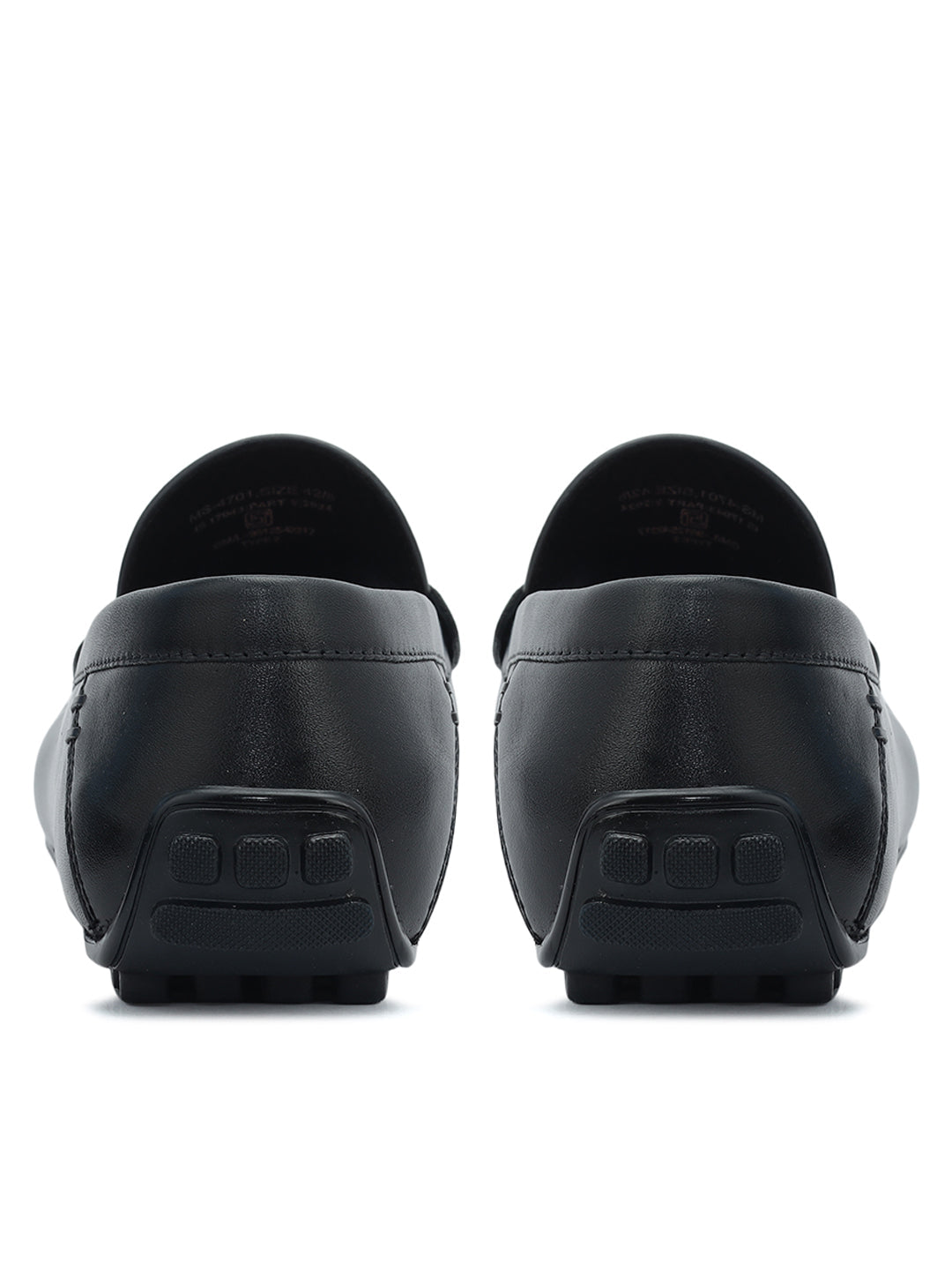 Blue Leather Moccasins With Buckle