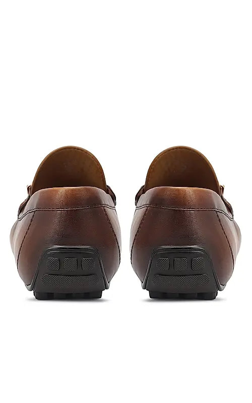 Tan Moccasins With Metal Clip