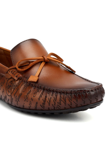 Tan Moccasins With Bow Detail