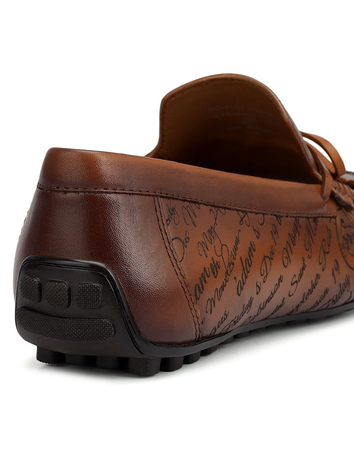 Tan Moccasins With Bow Detail