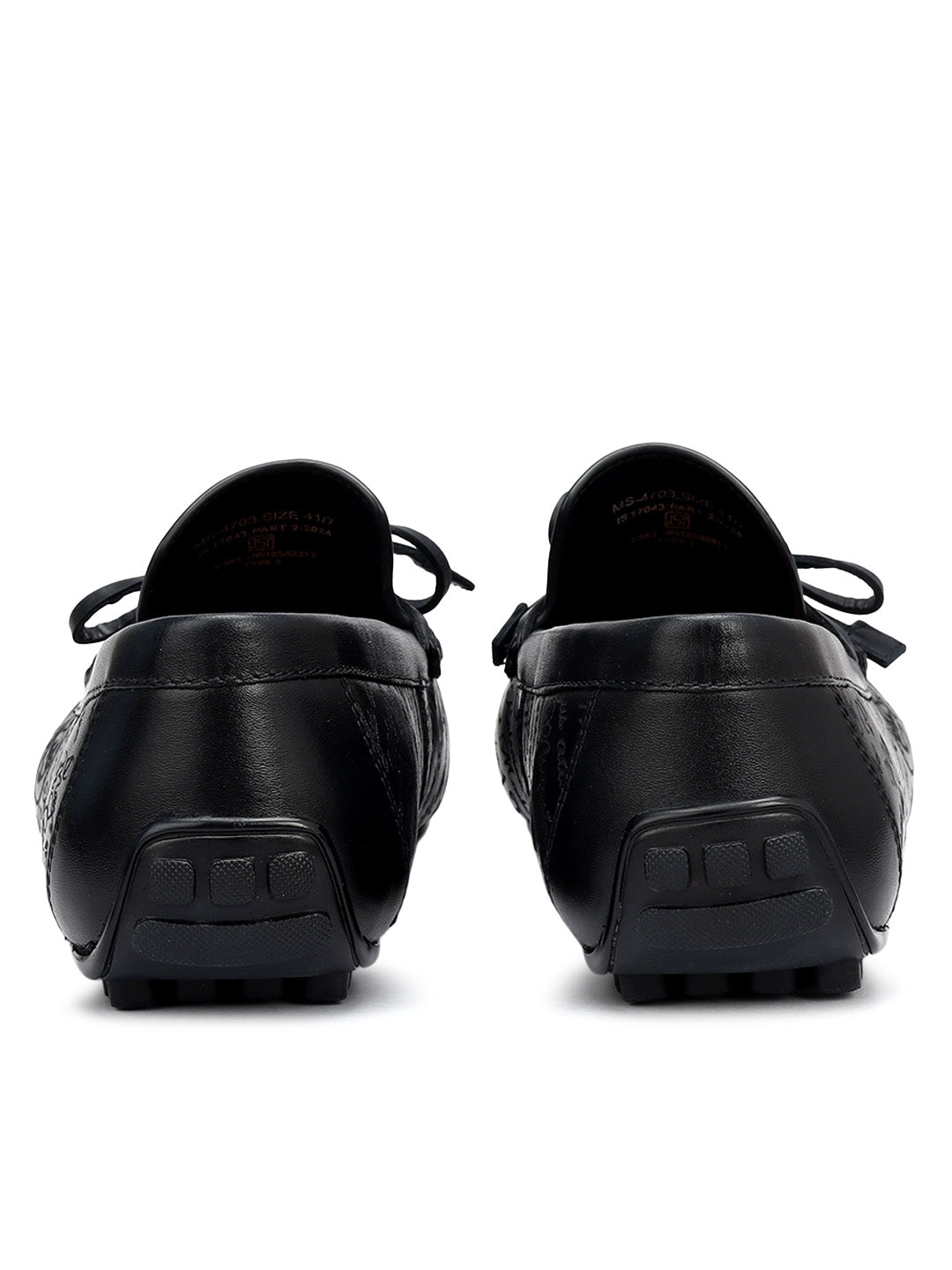Blue Moccasins With Bow Detail
