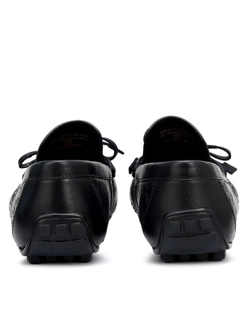 Blue Moccasins With Bow Detail