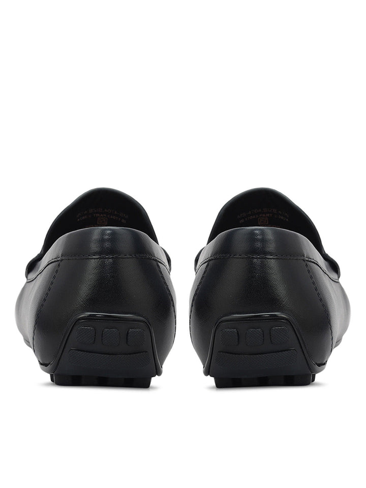 Blue Buckle Bar Moccasins