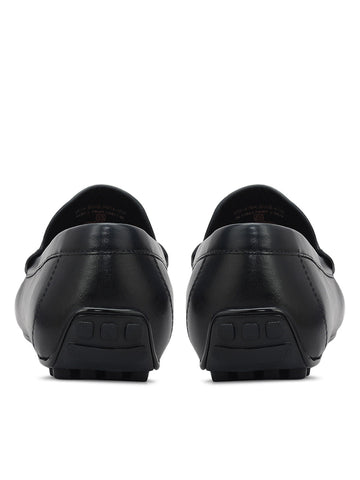 Blue Buckle Bar Moccasins