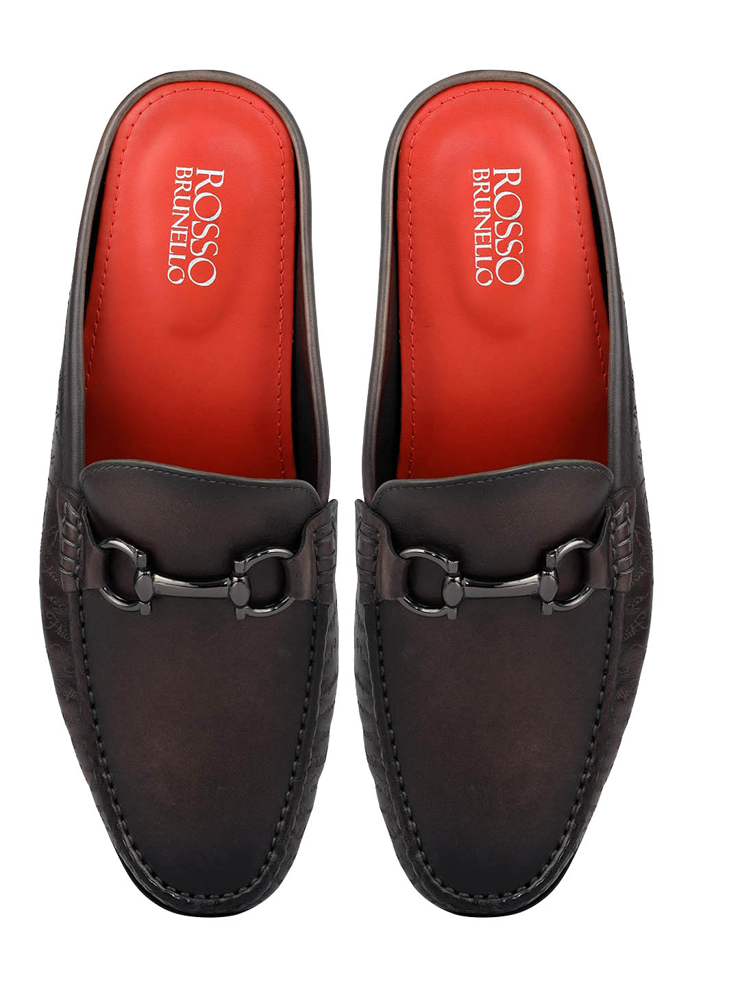 Grey Signato Leather Mules
