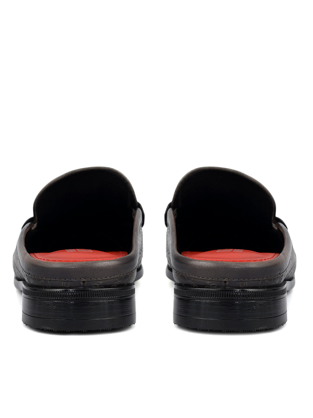 Grey Signato Leather Mules