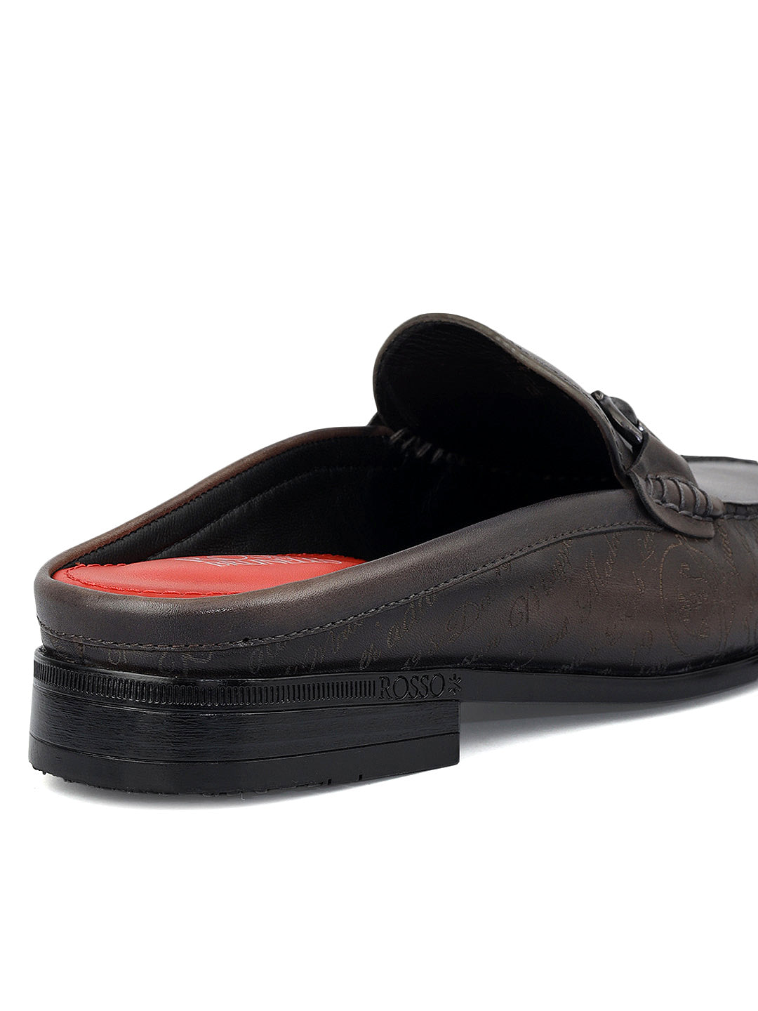 Grey Signato Leather Mules