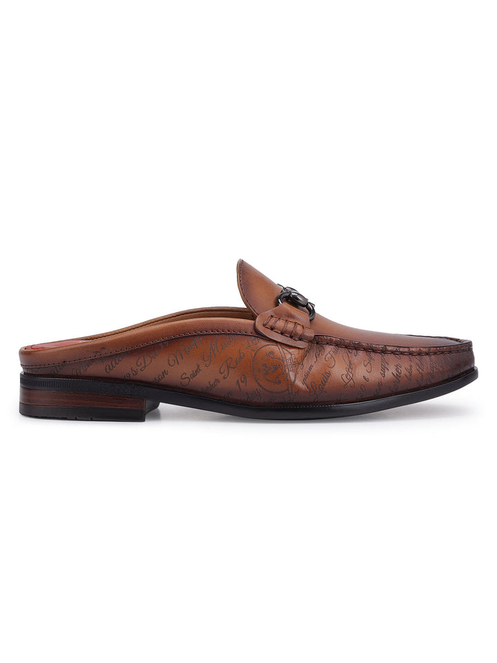 Tan Signato Leather Mules