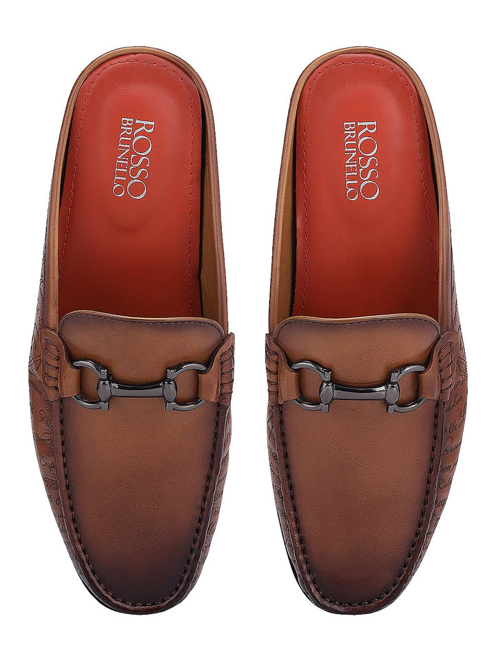 Tan Signato Leather Mules