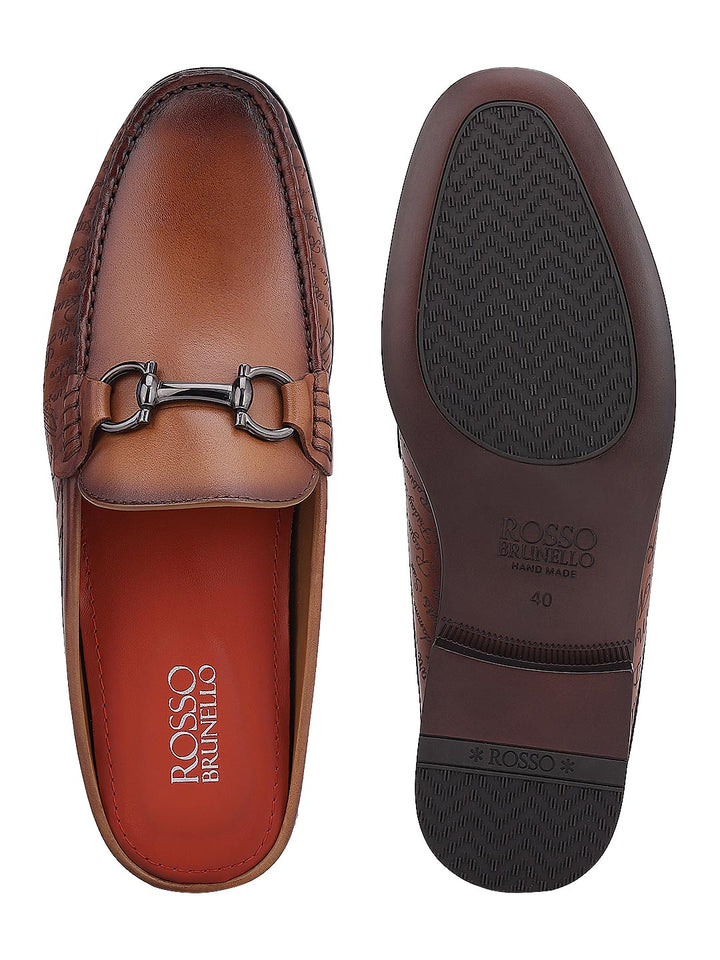 Tan Signato Leather Mules