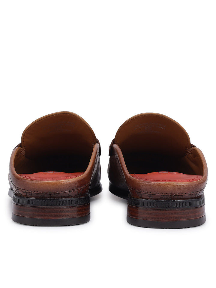 Tan Signato Leather Mules