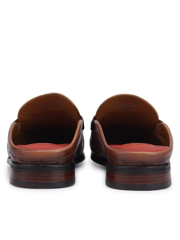 Tan Signato Leather Mules
