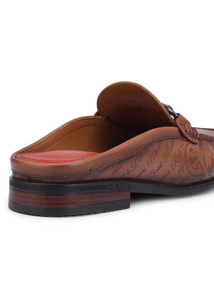 Tan Signato Leather Mules