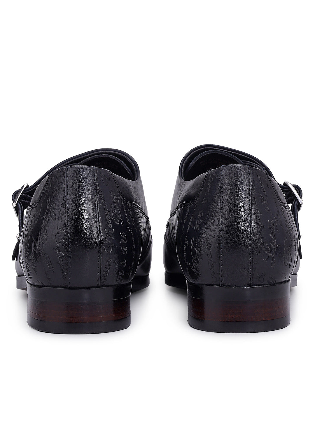 Blue Signato Leather Monk Straps