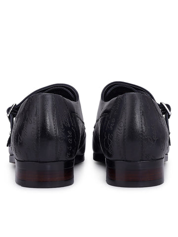 Blue Signato Leather Monk Straps