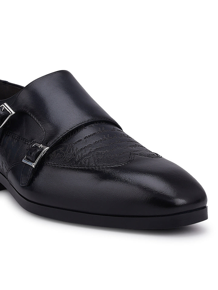 Blue Signato Leather Monk Straps