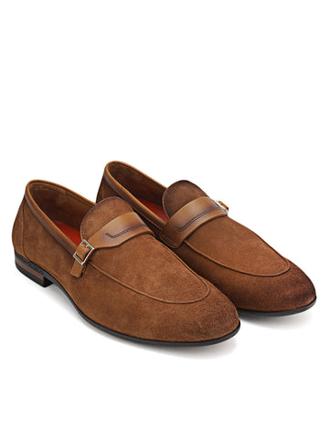 Brown Suede Leather Loafers