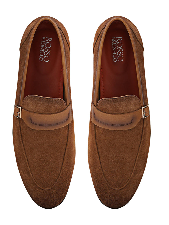 Brown Suede Leather Loafers