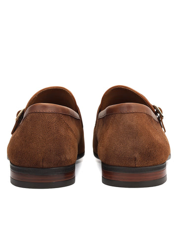 Brown Suede Leather Loafers