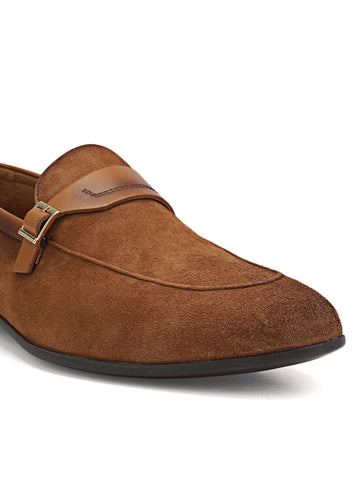 Brown Suede Leather Loafers