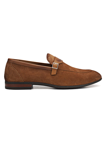 Brown Suede Leather Loafers