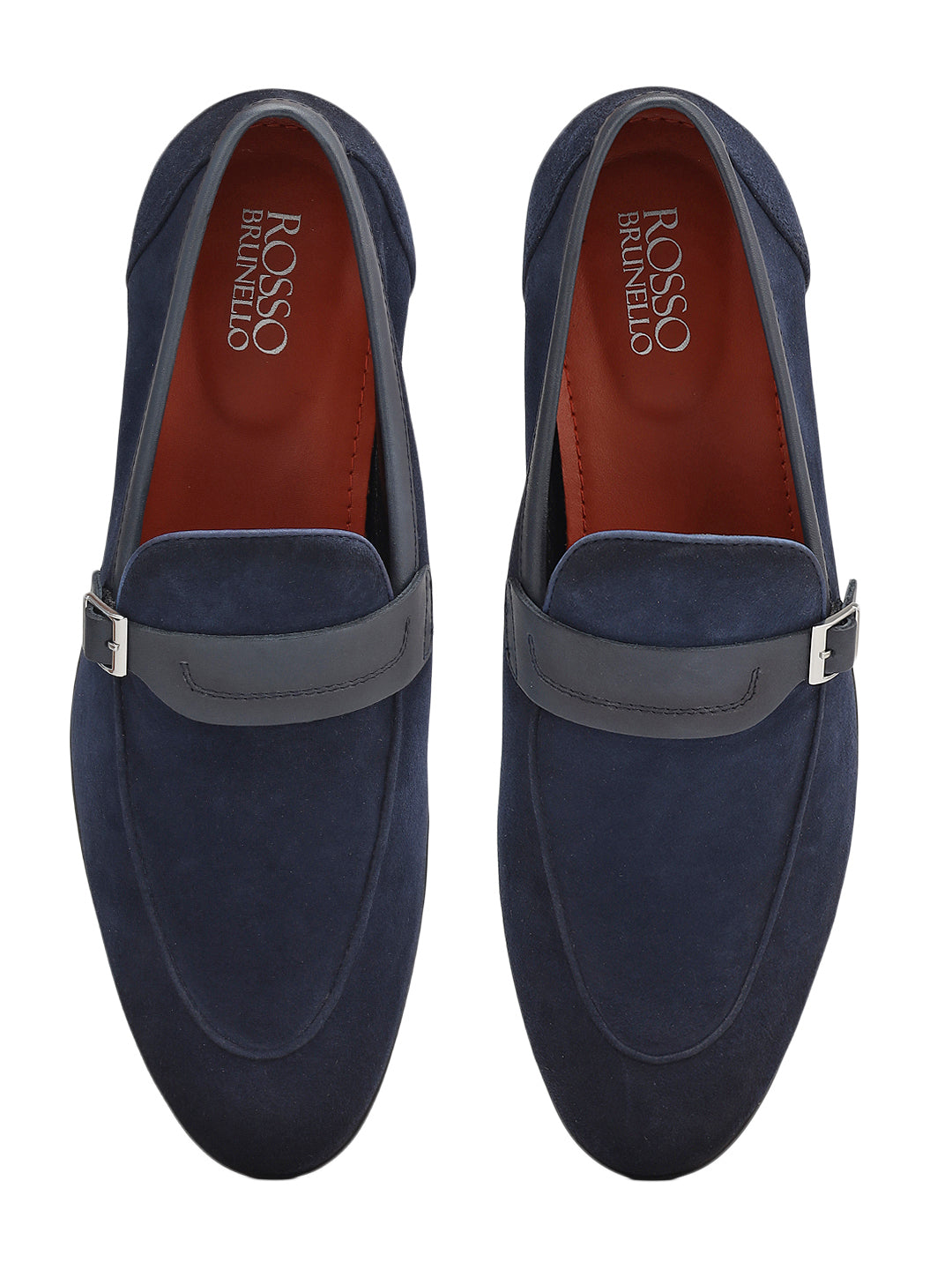 Blue Suede Leather Loafers