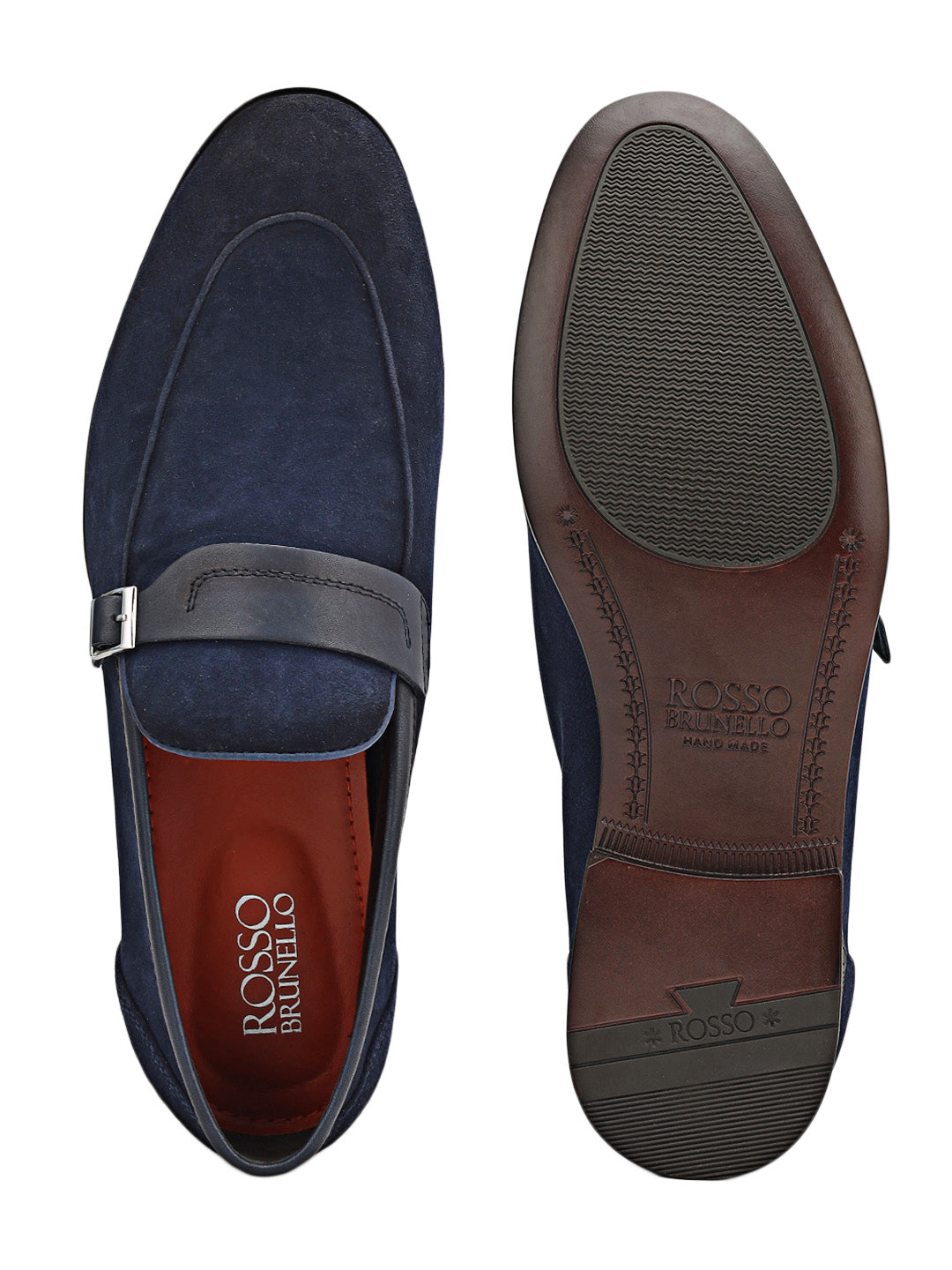 Blue Suede Leather Loafers