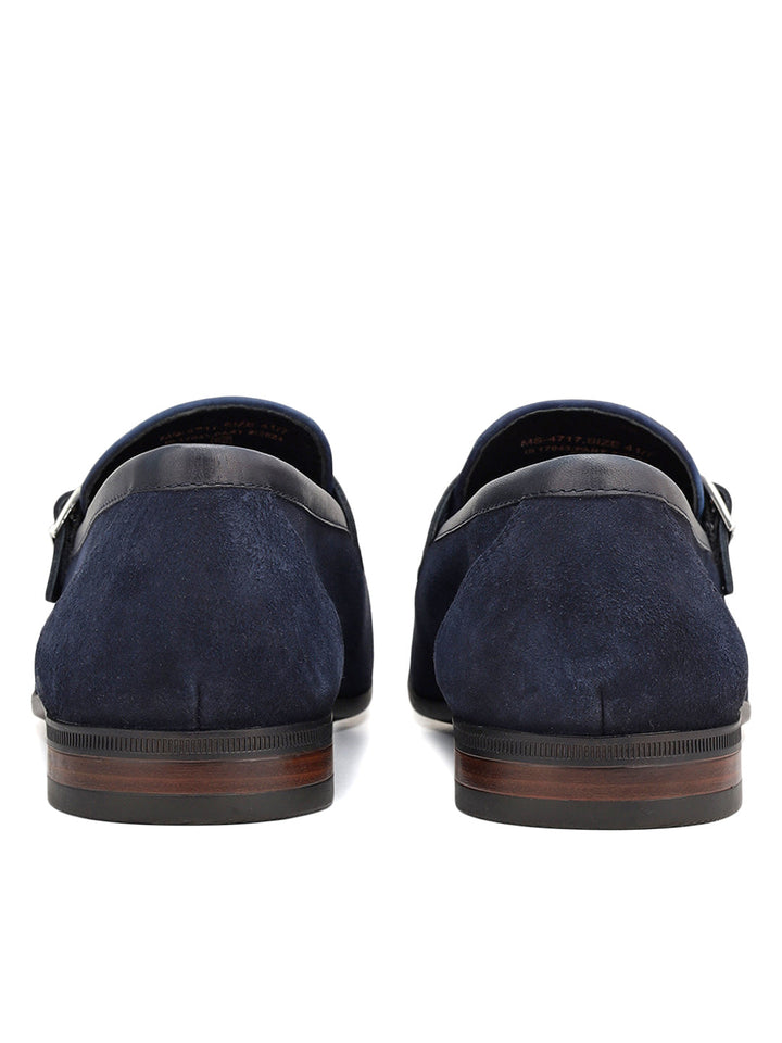 Blue Suede Leather Loafers