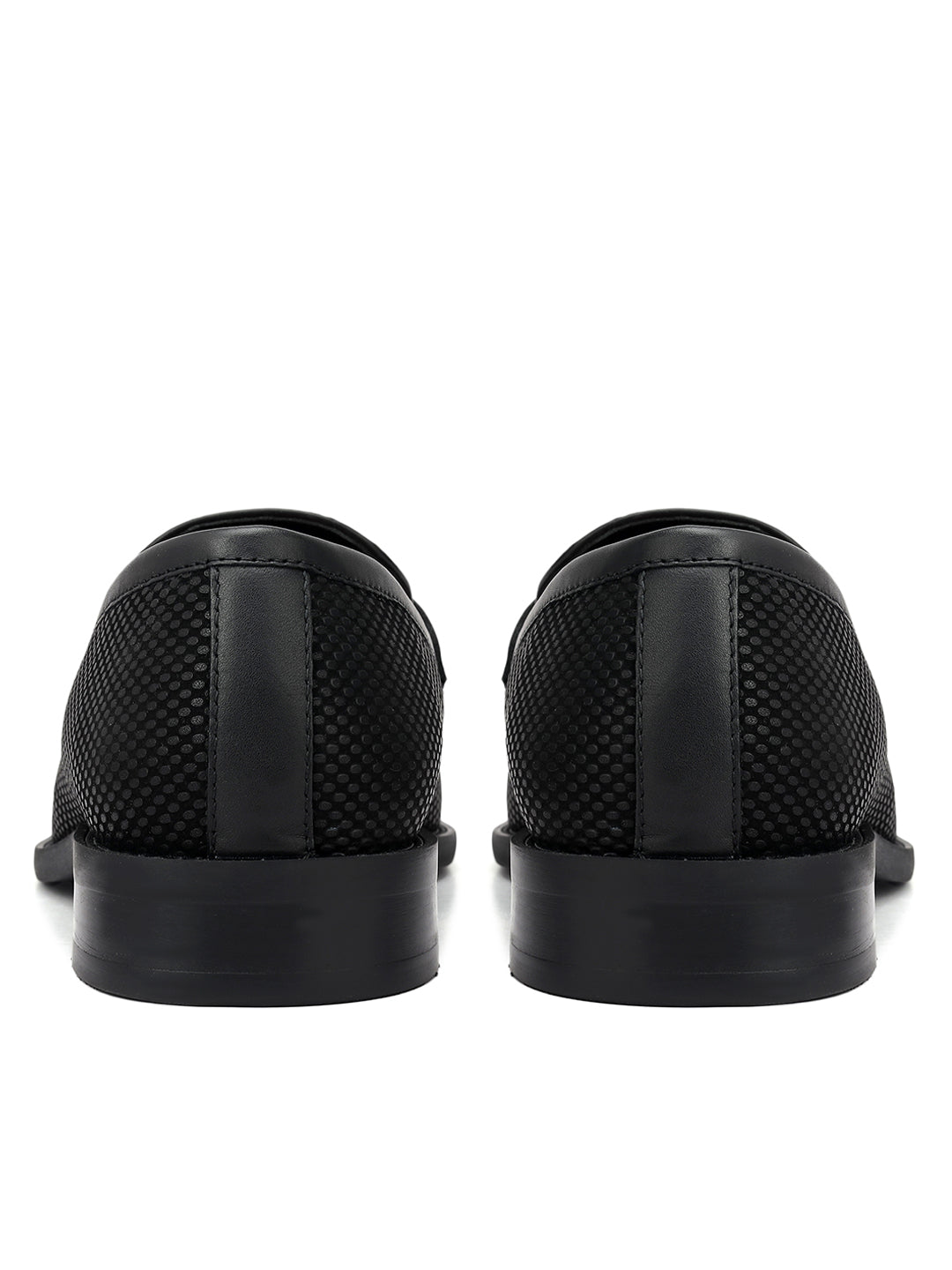 Black Loafers With Logo Buckle