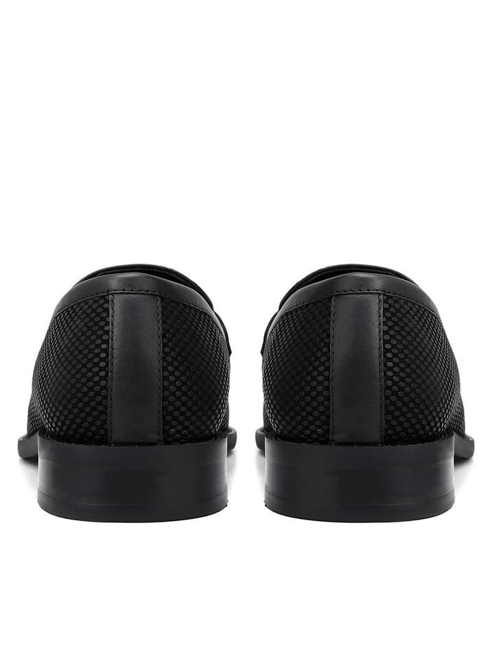Black Loafers With Logo Buckle