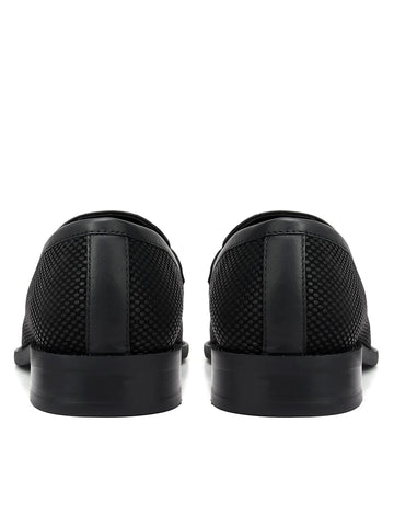 Black Loafers With Logo Buckle