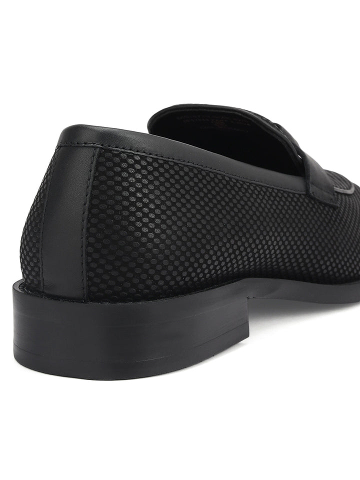 Black Loafers With Logo Buckle