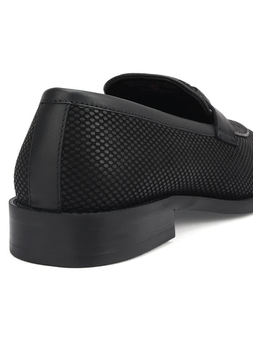 Black Loafers With Logo Buckle