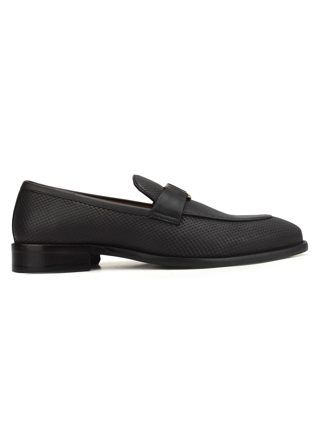 Brown Loafers With Logo Buckle