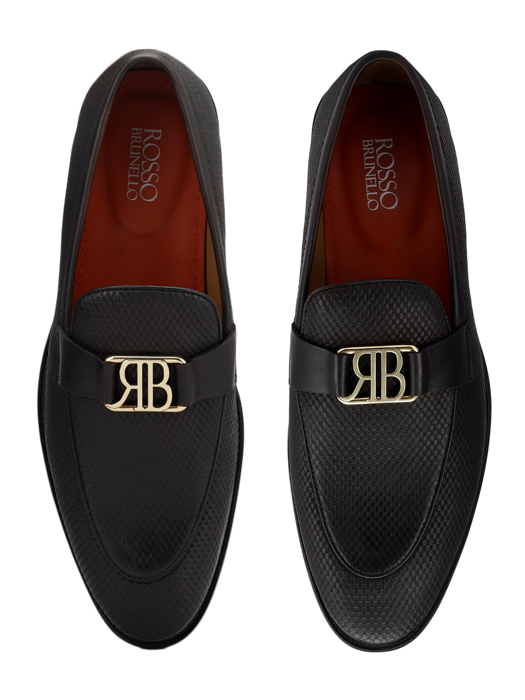 Brown Loafers With Logo Buckle