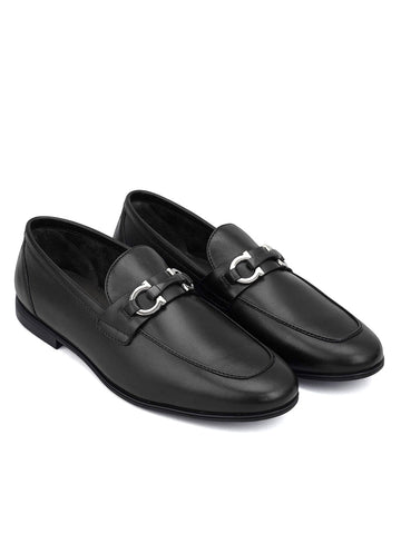 Black Loafers With Buckle