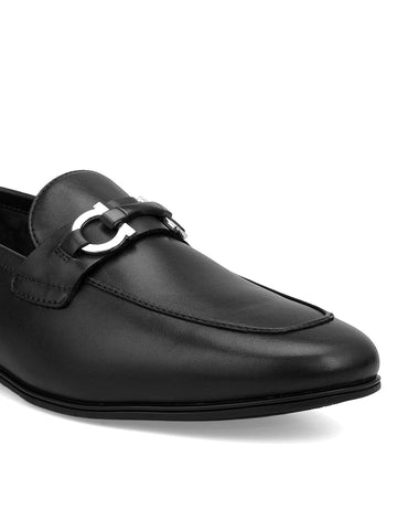 Black Loafers With Buckle